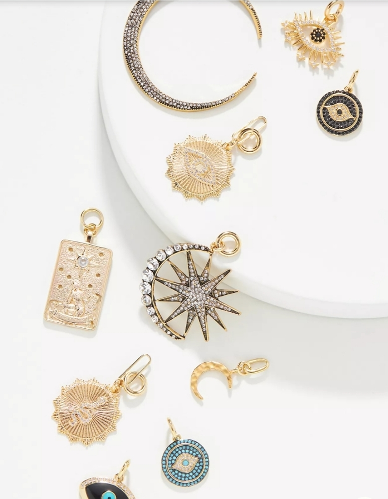 Anthropologie "Build a Necklace" Mystical Charm - gold little moon - Picture 2 of 5